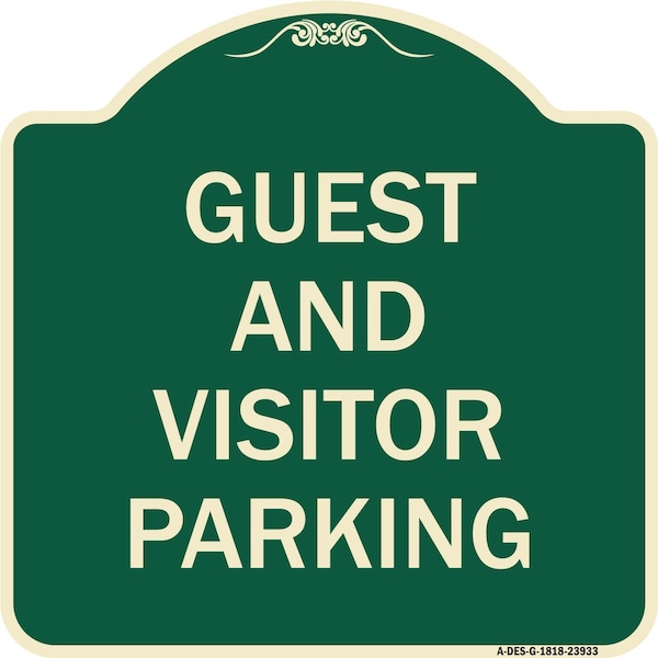 Signmission Guest and Visitor Parking Heavy-Gauge Aluminum Architectural Sign, 18" x 18", G-1818-23933 A-DES-G-1818-23933 - main